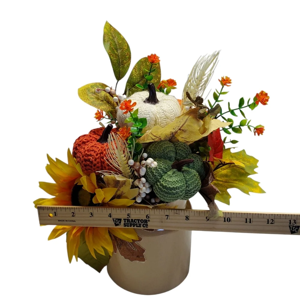 Autumn Harvest Floral Arrangement Sunflower/ Pumpkins